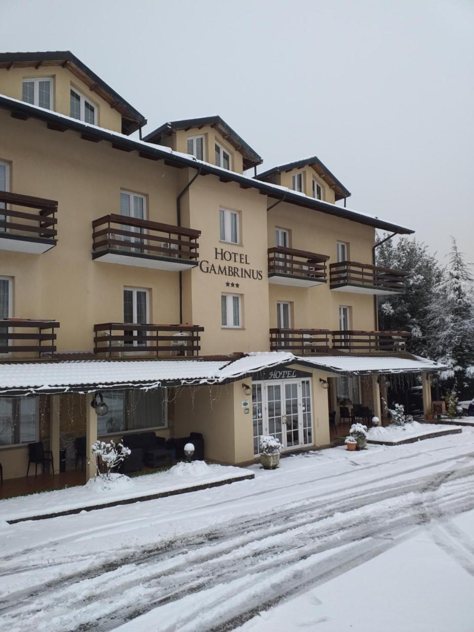 Hotel Gambrinus อับบาเดียซานซัลวาตอเร ภายนอก รูปภาพ